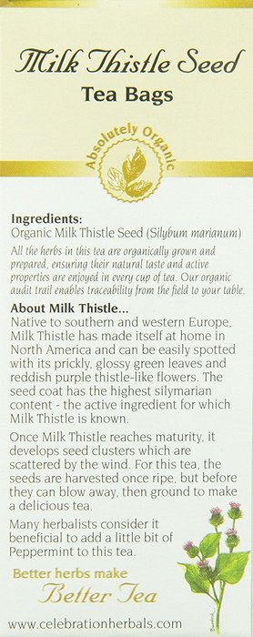 Celebration Herbals Milk Thistle Seed Herbal Tea -- 24 Tea Bags N4