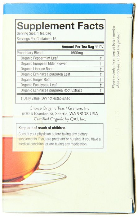 Choice Organic Teas Tea Bag, Simply Detox, 16 Count N27