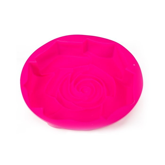 Tangne 4 Colors Rose Shape Silicone Cake Mould Kitchen DIY Cake Tools (Rose Red)