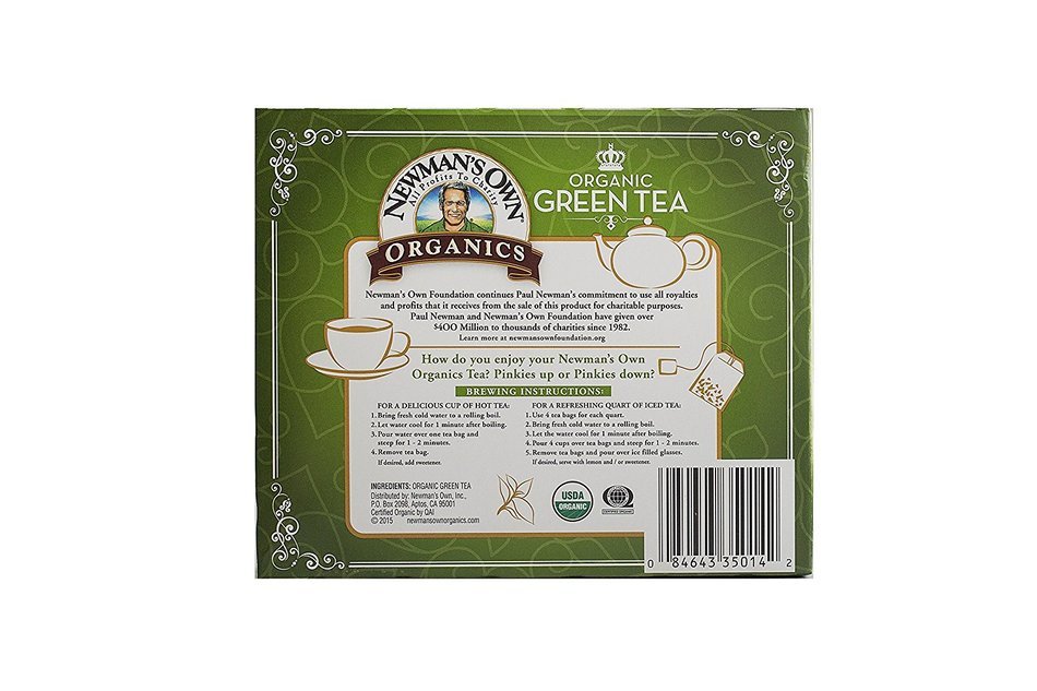 Newman's Own Organics Green Tea, 40 Count (Pack of 6) N6