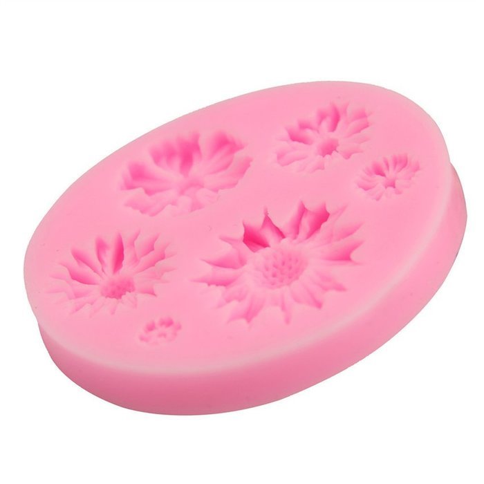 Witkey Romantic Sunflower Chrysanthemum Shape Silicone Decorating Craft Mold for Cake Cupcake Fondant Chocolate... N2