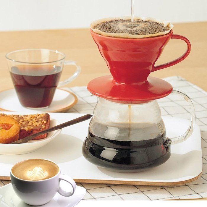 Ocathnon VDG-02B V60 Glass Coffee Dripper Clever Coffee Filter 300ML (Flannel Filtering bag is included) Glass... N5