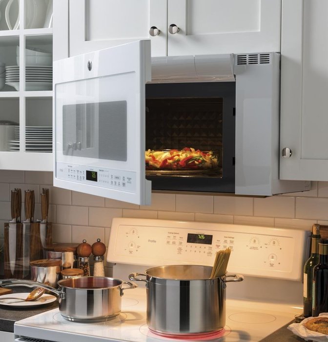 GE PVM9005DJWW Profile 2.1 Cu. Ft. White Over-the-Range Microwave N3