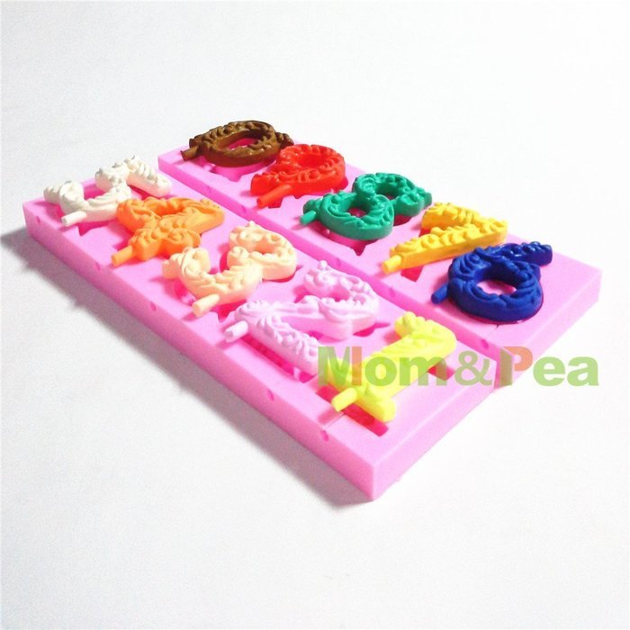 Mom&pea 0589 Candle Numbers Shaped Silicone Mould for Fondant Cake Sugar Paste Cake Decoration 3d Cake Toppers... N7