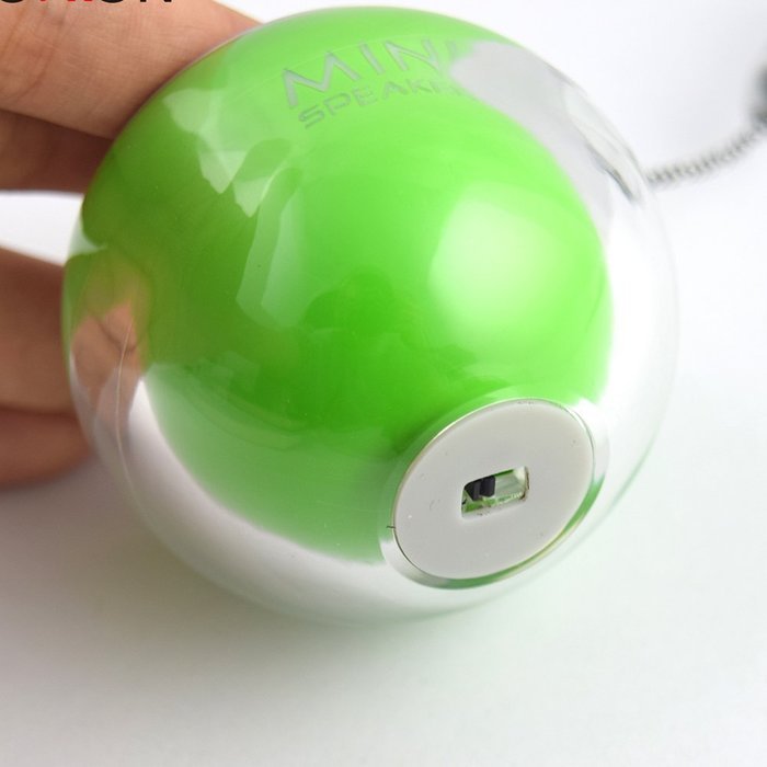 Generic Mini Speaker Built-in Rechargable Lithium Battery Output 3 Watts With Foldable AUX Cable(Green)