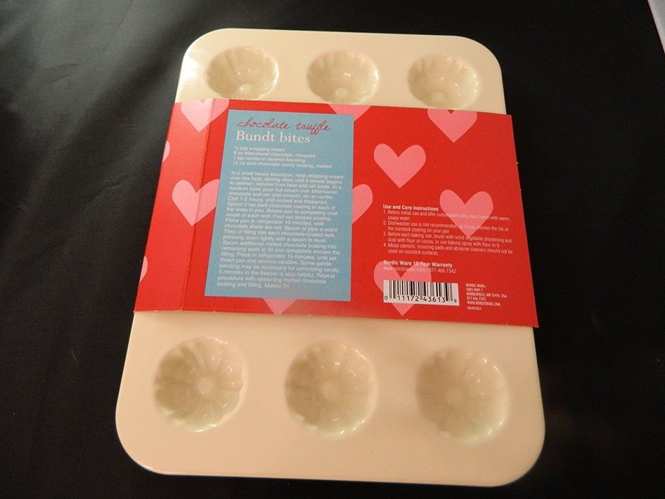 Nordic Ware Mini bundt Bites baking & candy Pan - 12 cavities