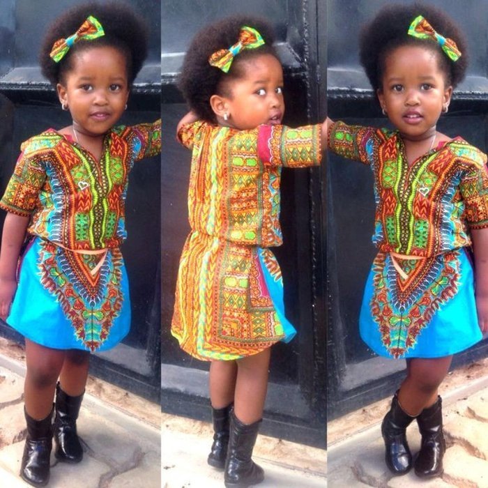 Romper Jumpsuit Dress ,BeautyVan Girls Kids Short Sleeve Clothes Africa Print Tops T-Shirt Dress (110, A) N2
