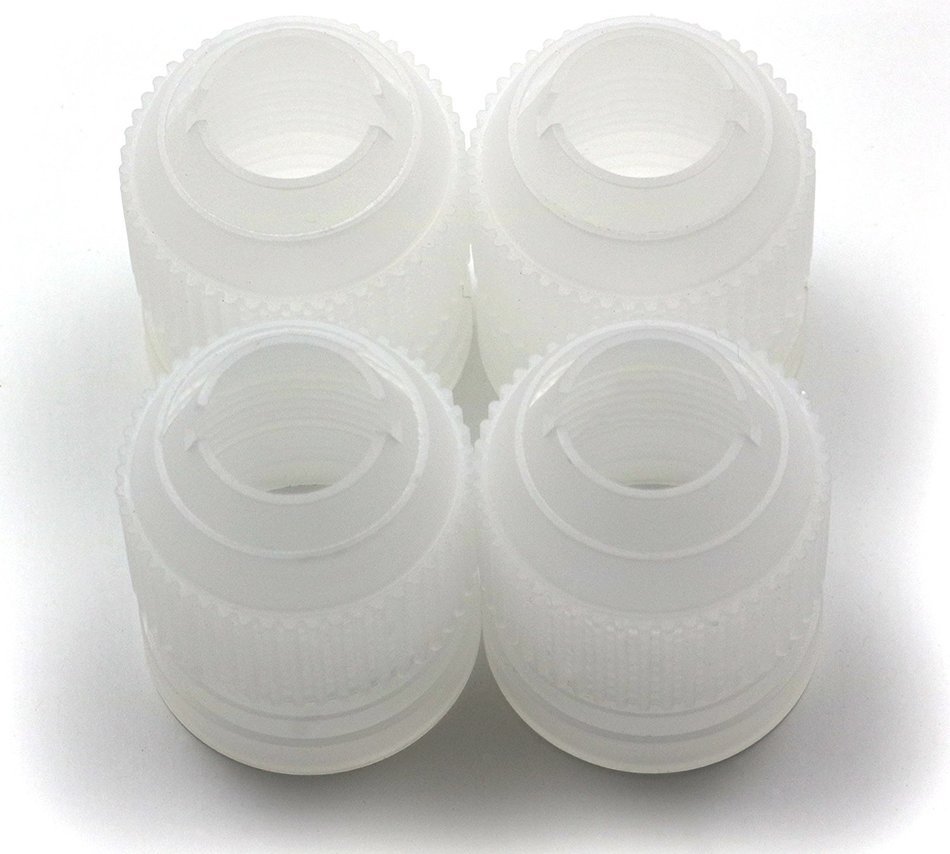 LiveEco Russian Piping Tip Couplers | 4-Pack | For Large Size Icing Nozzles | Quickly & Easily Attach and Swap...