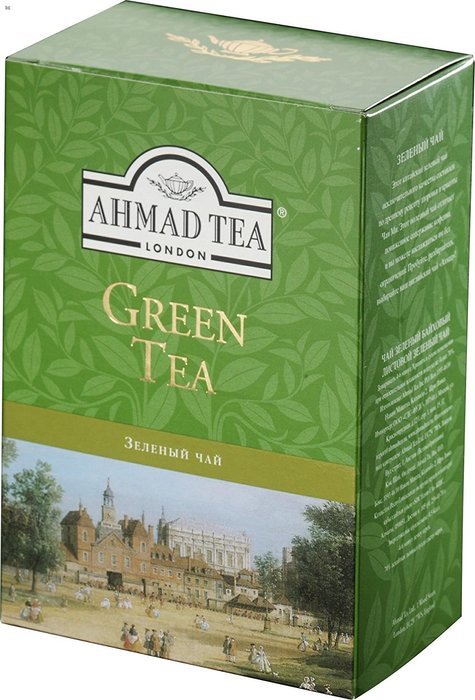 Ahamd Tea of London : Green Tea 100 Tagged Teabags