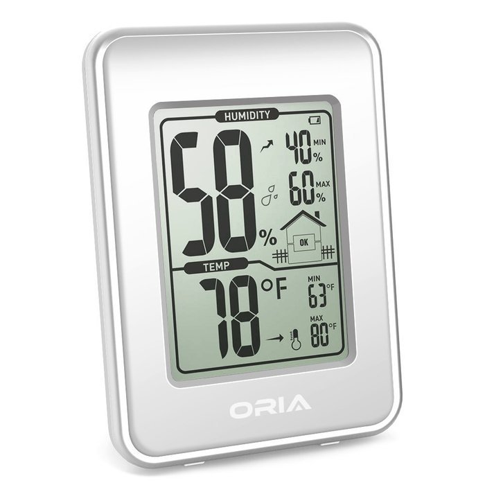 Oria Hygrometer Thermometer, Indoor Digital Weather Station, Hygrothermograph, Multifunctional Temperature and... N2