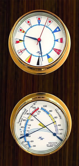 White Flag 5.75 Cabin Gift Set presented in a Leather Finish Felt Lined Gift Box with Clock and Comfort Meter N3