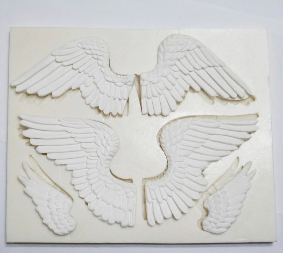 Yunko Large Angels Wings Silicone Fondant Candy Chocolate Mold Cake Decorating Mold N2