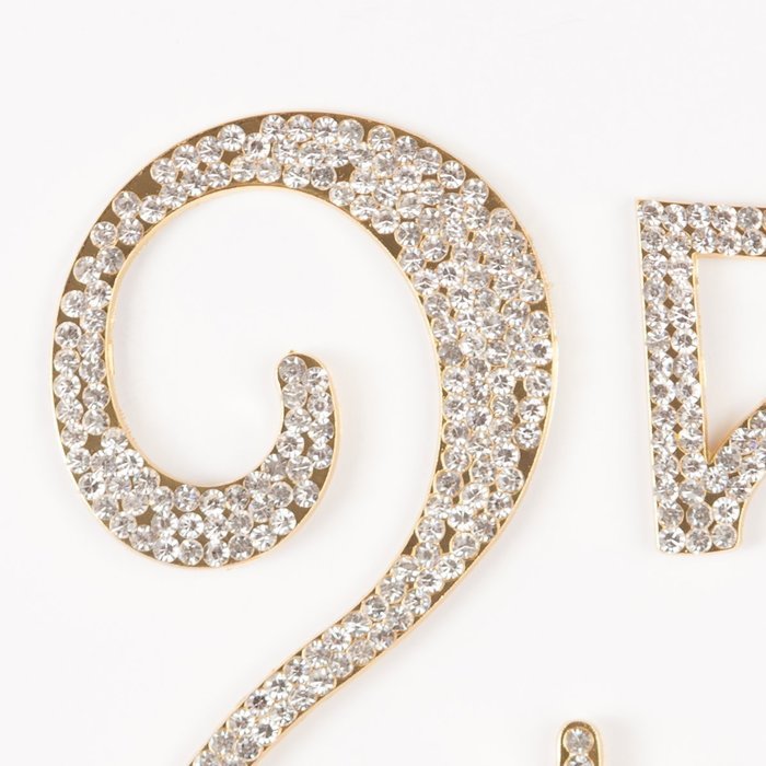 25 Cake Topper for 25th Birthday or Anniversary, Crystal Rhinestone Party Decoration Supplies (Silver) N2