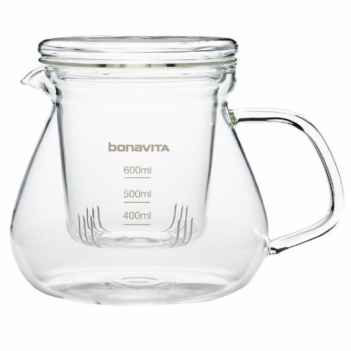 NEW! Bonavita Combo 2 V-Temp Kettle with FREE Tea Brewer, Silver/Black Stainless Steel Finish