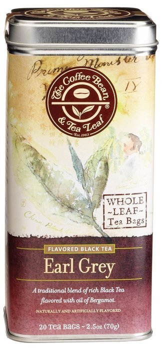 The Coffee Bean & Tea Leaf, Tea, Hand-Picked Earl Grey, 20-Count Tin N4