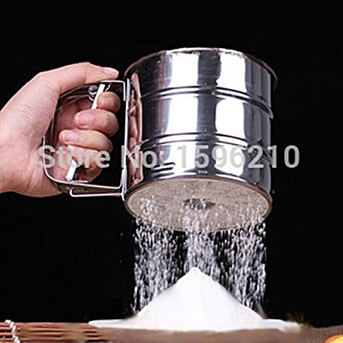 STANLESS STEEL SEIVE CUP SCREEN MESH POWDER FLOUR SIEVE BAKING TOOLS FOR CAKES516 N5