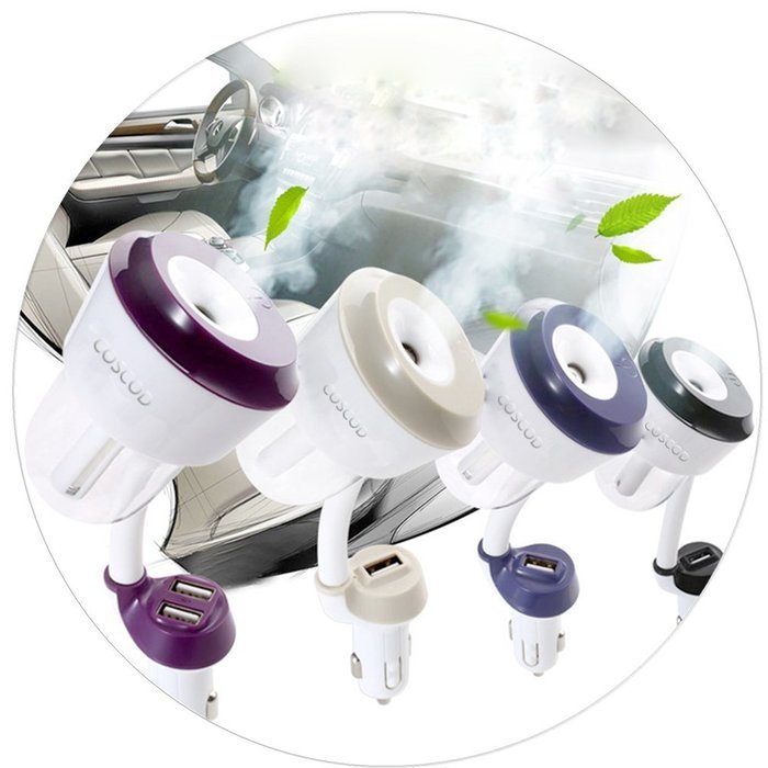 Car Diffuser Essential Oil, COSCOD Perfume Air Purifier Aromatherapy Humidifier Water Sprayer Ultrasonic Wave... N14
