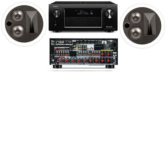 Klipsch KL-7502-THX In-Ceiling LCR(Pair)-Denon AVR-X4000 IN-Command 7.2- White