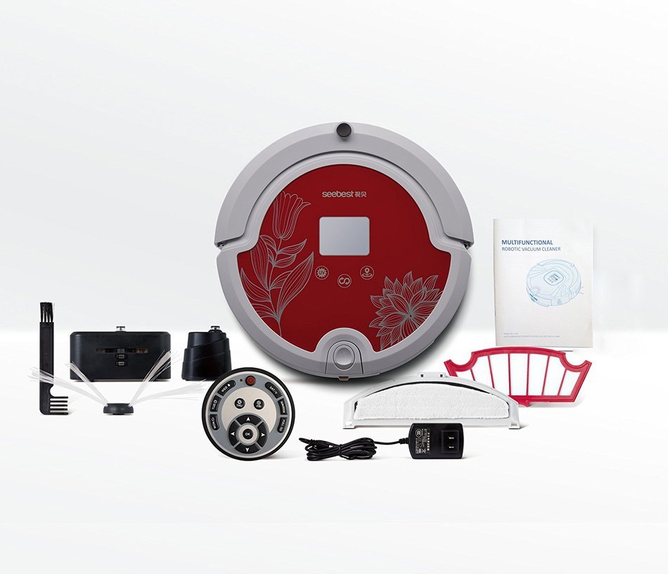 Seebest C571 Intelligent Robotic Vacuum Cleaner with HEPA Filter, Red N2