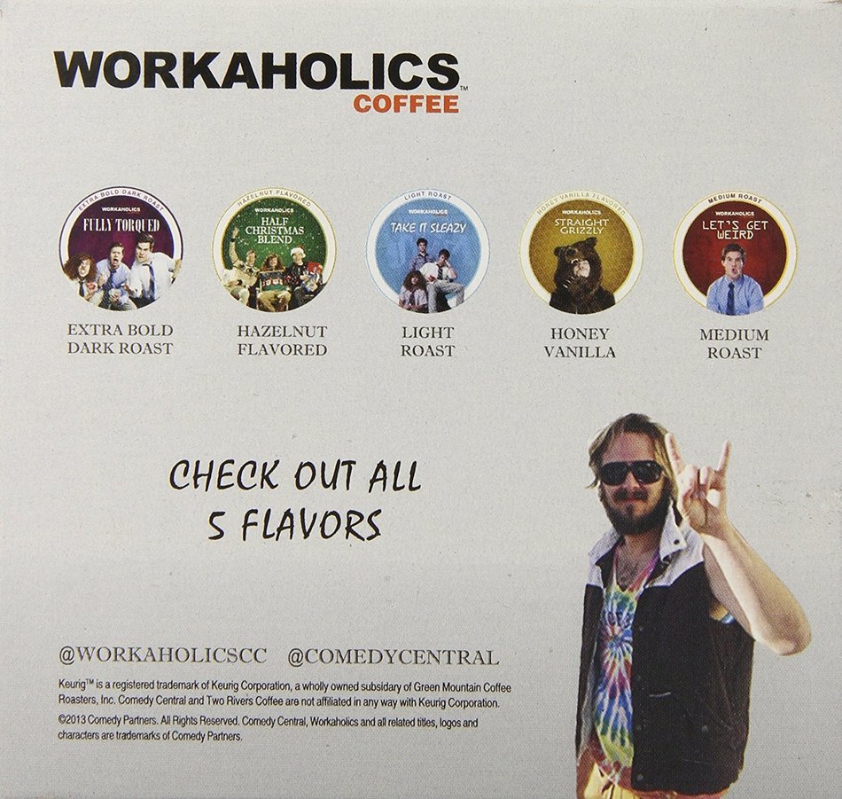 Workaholics Straight Grizzly Single-Cup Coffee for Keurig K-Cup Brewers 12-Count N11