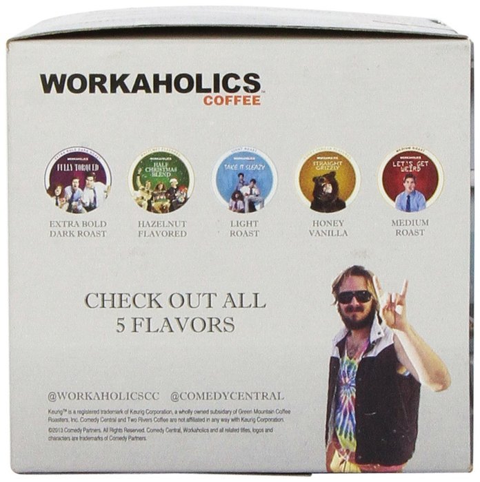 Workaholics Straight Grizzly Single-Cup Coffee for Keurig K-Cup Brewers 12-Count N12