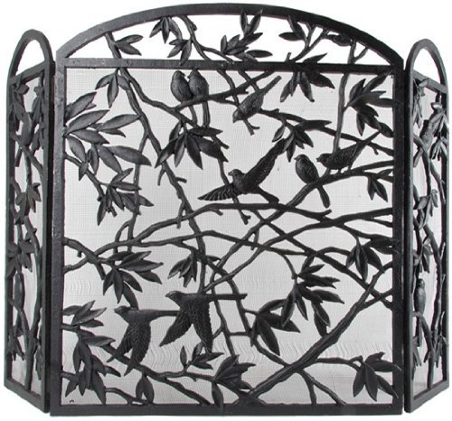 NACH Fireplace Screen, Bird Design