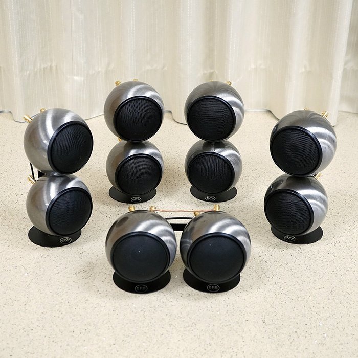 Orb Audio 5.1 Home Theater Speaker System (Mod2X and subONE) in Hand Polished Steel