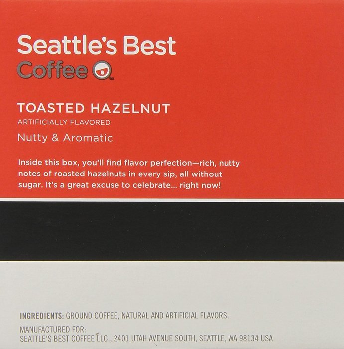 Seattle's Best Coffee Toasted Hazelnut, KCup for Keurig Brewers, 60