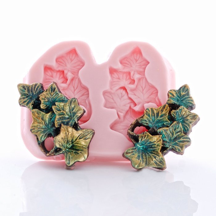 Ivy Leaf Cluster Silicone Mold Food Safe Fondant, Chocolate, Candy, Resin, Polymer Clay Mold N2