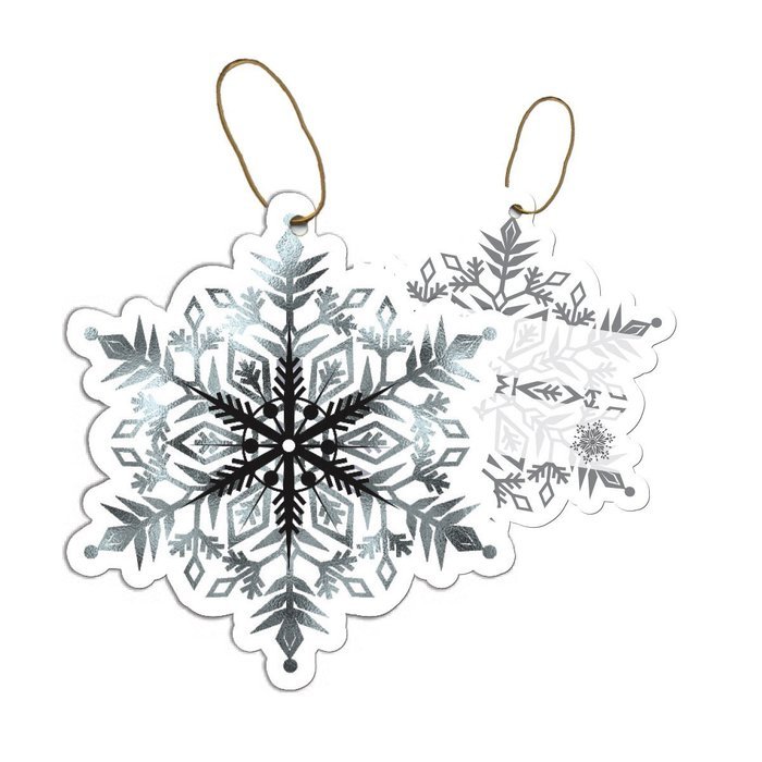 Jillson Roberts BXTS676 100 Count Bulk Christmas String Tie Gift Tags, Sparkle Flake