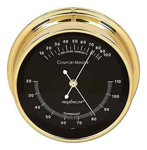 Comfortminder Hygrometer - Brass & Black