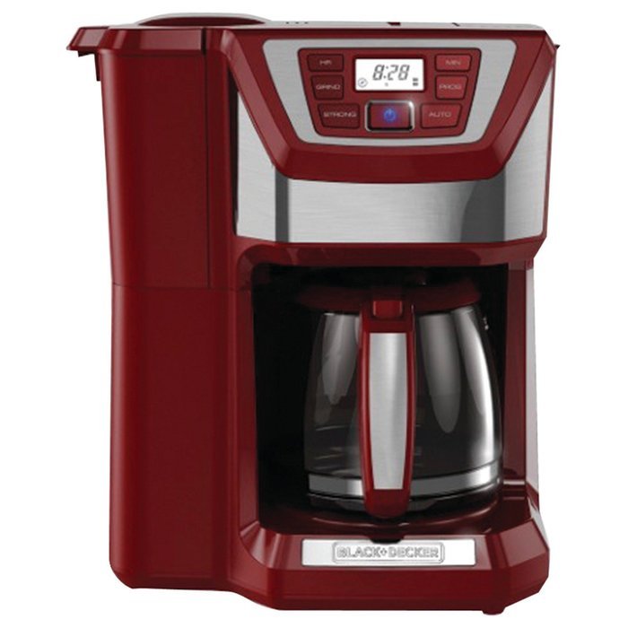 Black & Decker CM5000B 12-Cup Mill and Brew Coffeemaker, Black