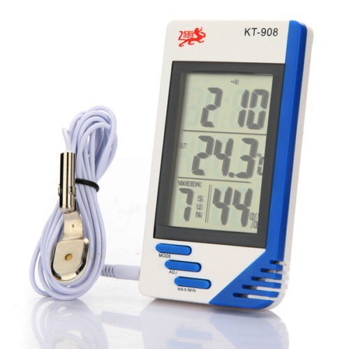 Indoor Outdoor LCD Digital Temperature Humidity Meter Thermometer Hygrometer/ Large LCD Display Simultaneously... N5