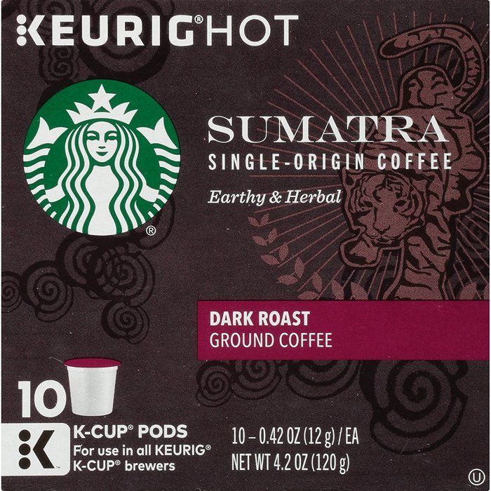 Starbucks Sumatra, K-Cup for Keurig Brewers, 60 Count N6