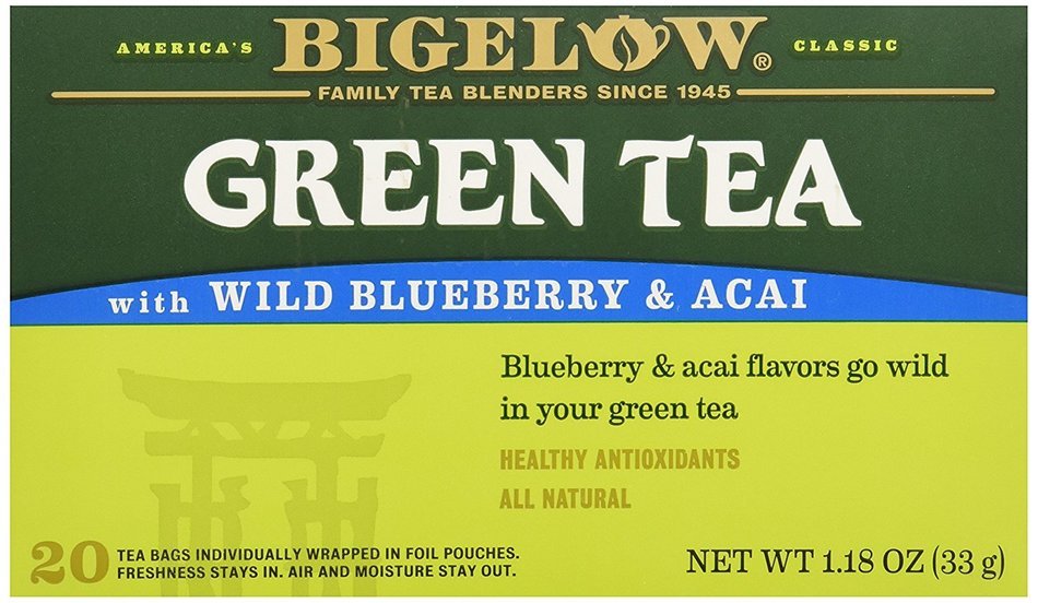 Bigelow Green Tea w/ Blueberry & Acai Tea Bags - 20 ct N4