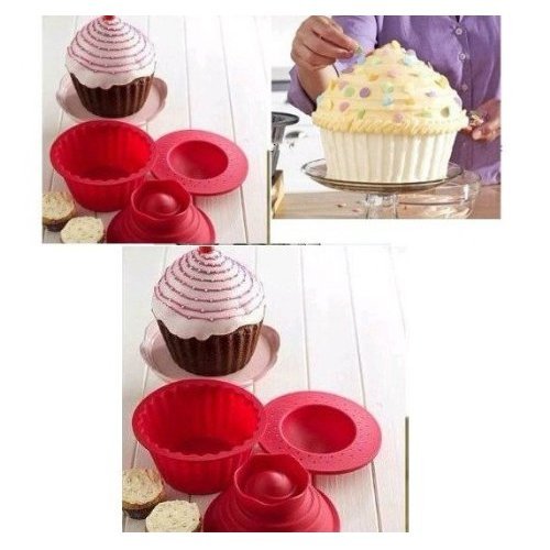 Generic Silicone Jumbo Giant Big Top Birthday Cupcake Cup Cake Mould Bake Baking Maker 3pcs