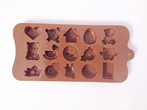 New Hot, Cute Animal+loving Heart+i Love YOU Series Silicone Baking Molds Fondant Gum Paste Mold Cake Decoration... N5