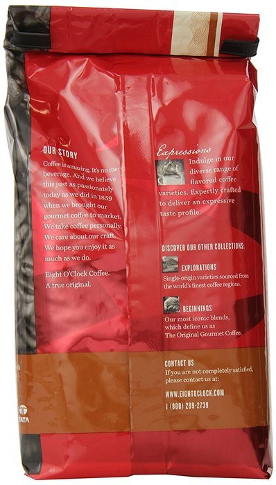 Eight O'Clock Hazelnut Whole Bean Coffee, 11-Ounce Bags (Pack of 6) N4