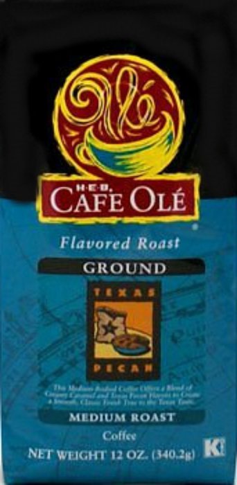 HEB Cafe Ole Ground Coffee 12oz Bag (Pack of 3) (Taste of San Antonio) N3