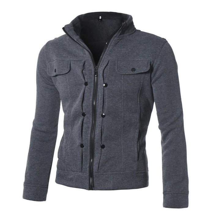 Coat ,BeautyVan Mens' Long Sleeve Zipper Sweatshirt Tops Jacket Coat Outwear (XL, Black)
