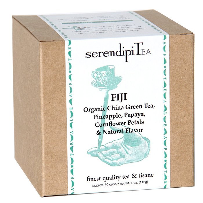 SerendipiTea Fiji, China Green Tea, Pineapple Papaya Cornflower Petals & Natural Flavor, 4-Ounce Box N3