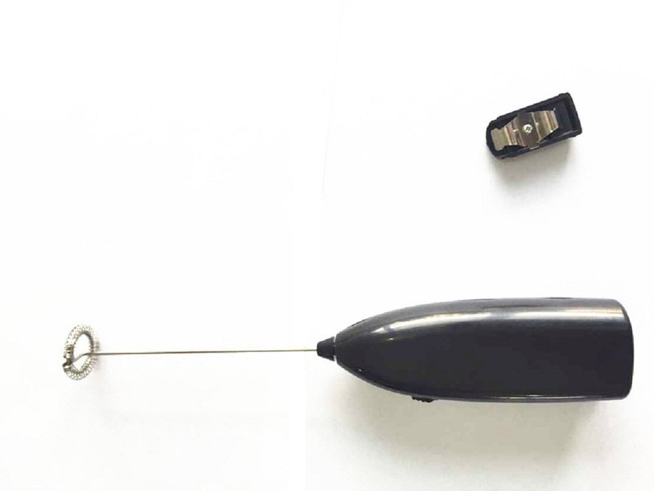 Milk Frother Black Handheld Electric Milk Frother, 8" Black