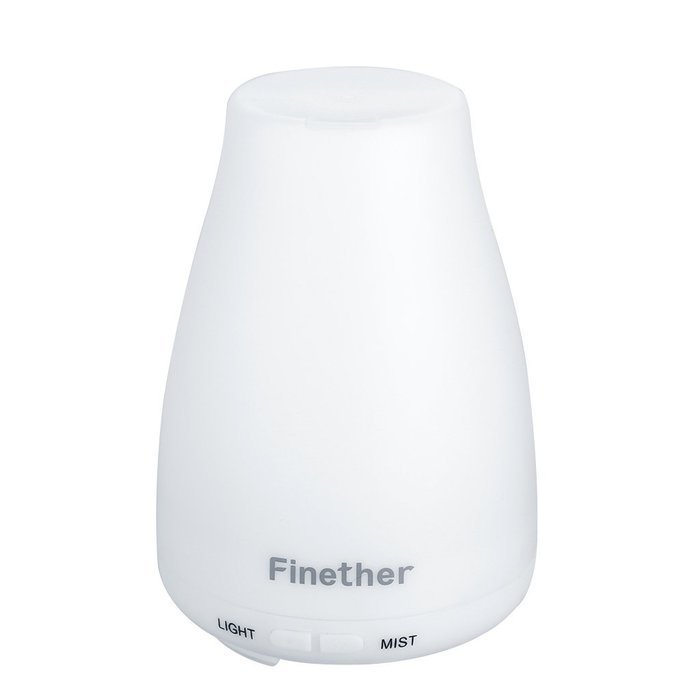 Finether 100ML Aroma Essential Oil Diffuser Ultrasonic Aromatherapy Purifier Humidifier Air Mist and 7 Color Changing... N12