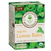 Traditional Medicinals Teas Organic Lemon Balm Tea, 16 BAGS (Pack of 2)