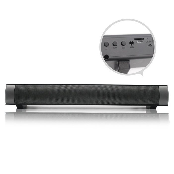 Rayhome Portable Mini TV Soundbar 10W with Subwoofer,Bluetooth Wireless Speaker with AUX Function (Black)