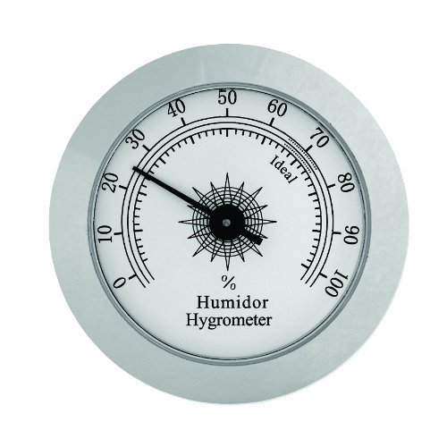 Analog Hygrometer HYG-75S Polished Silver Finish Hygrometer