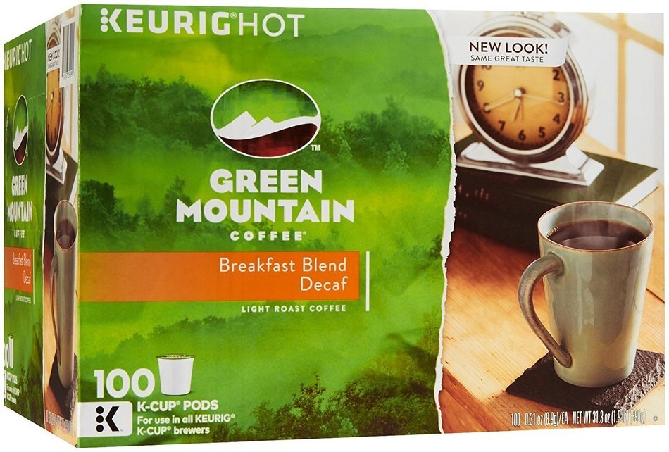 Green Mountain Coffee Breakfast Blend Decaf K-Cups - 100 ct N3