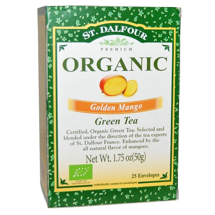 St. Dalfour Green Tea, Golden Mango, 25 ct N2