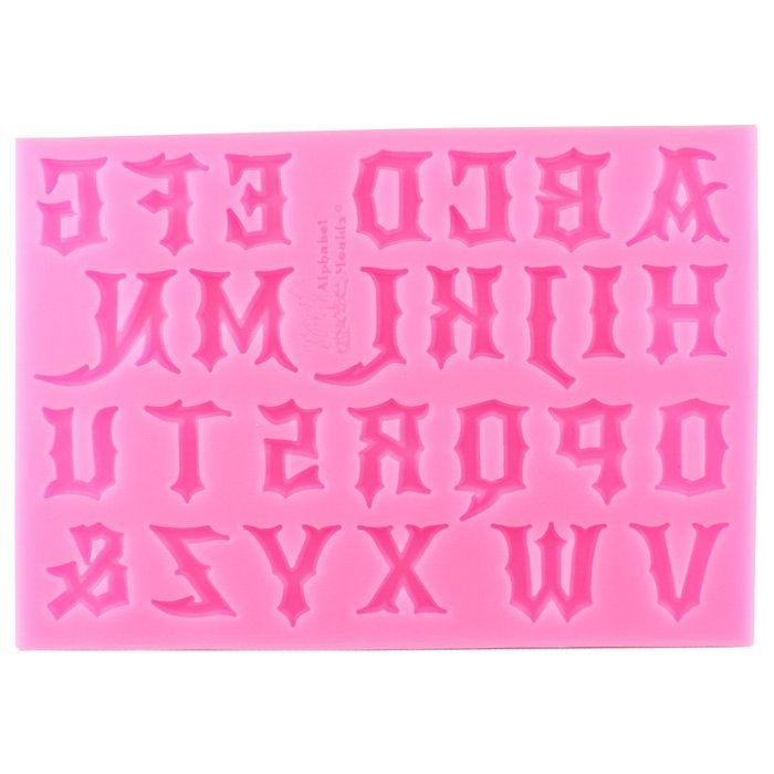 Mujiang Fondant Letter Mold Candy Making Tools Silicone Alphabet Molds Cake Decorating