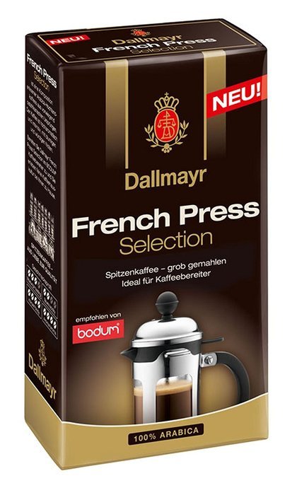 Bodum French Press Coffee Maker (12 Oz) & Dallmayr French Press Coffee (20 Oz)